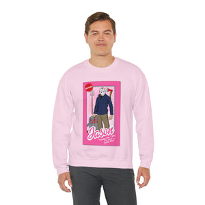 Jason, Scary Movie, Halloween, Pink Horror Crewneck Sweatshirt