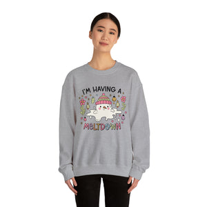 I'm Having a Meltdown, Christmas Shirt, Snowman, Holiday Sweatshirt, Funny Sweatshirt