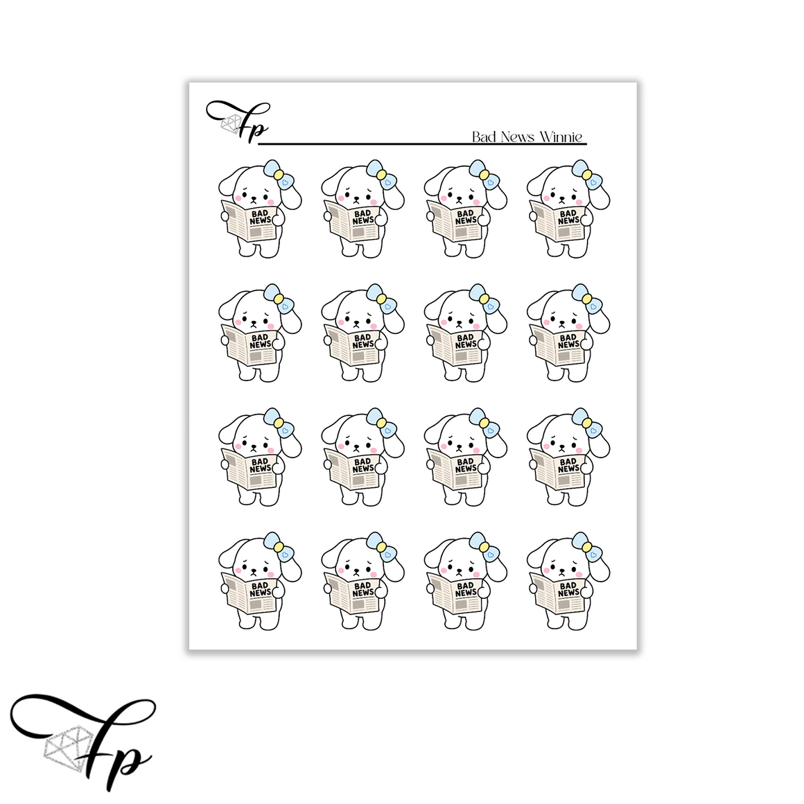 Bad News Winnie Planner Stickers