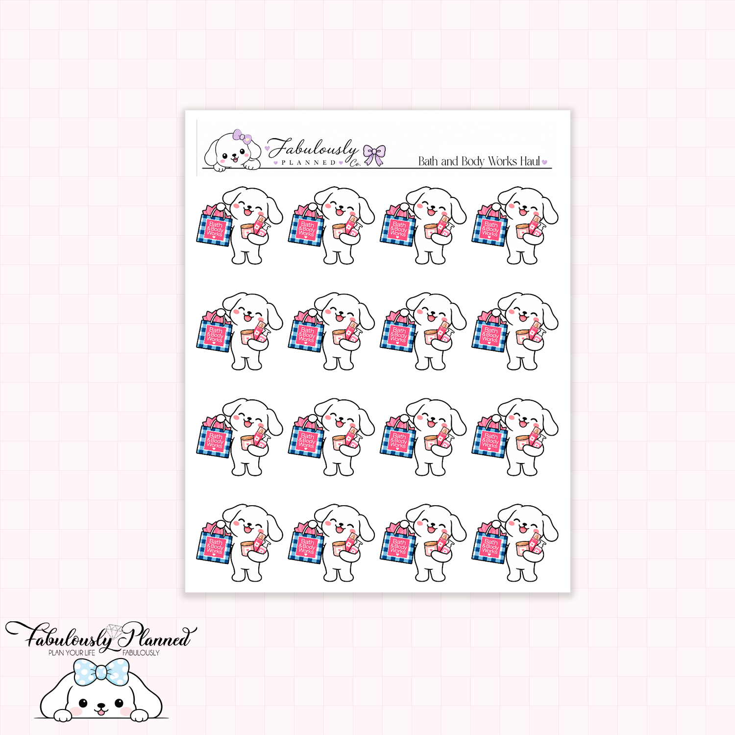 Bath and Body Works Planner Stickers