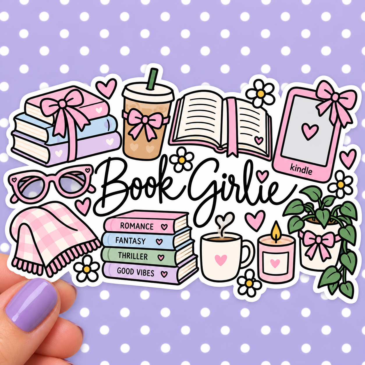 Book Girlie Vinyl Decal