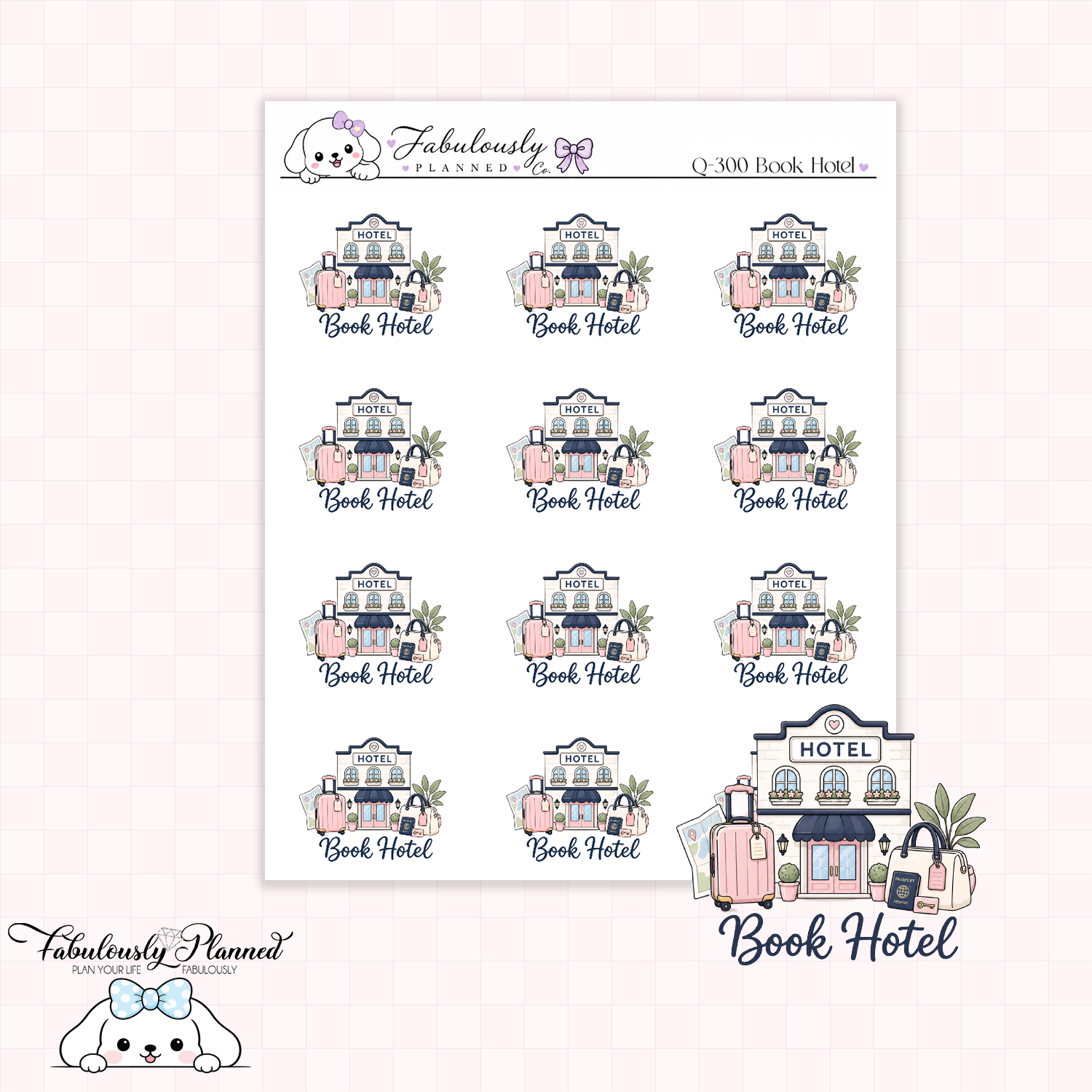 Book Hotel Planner Stickers