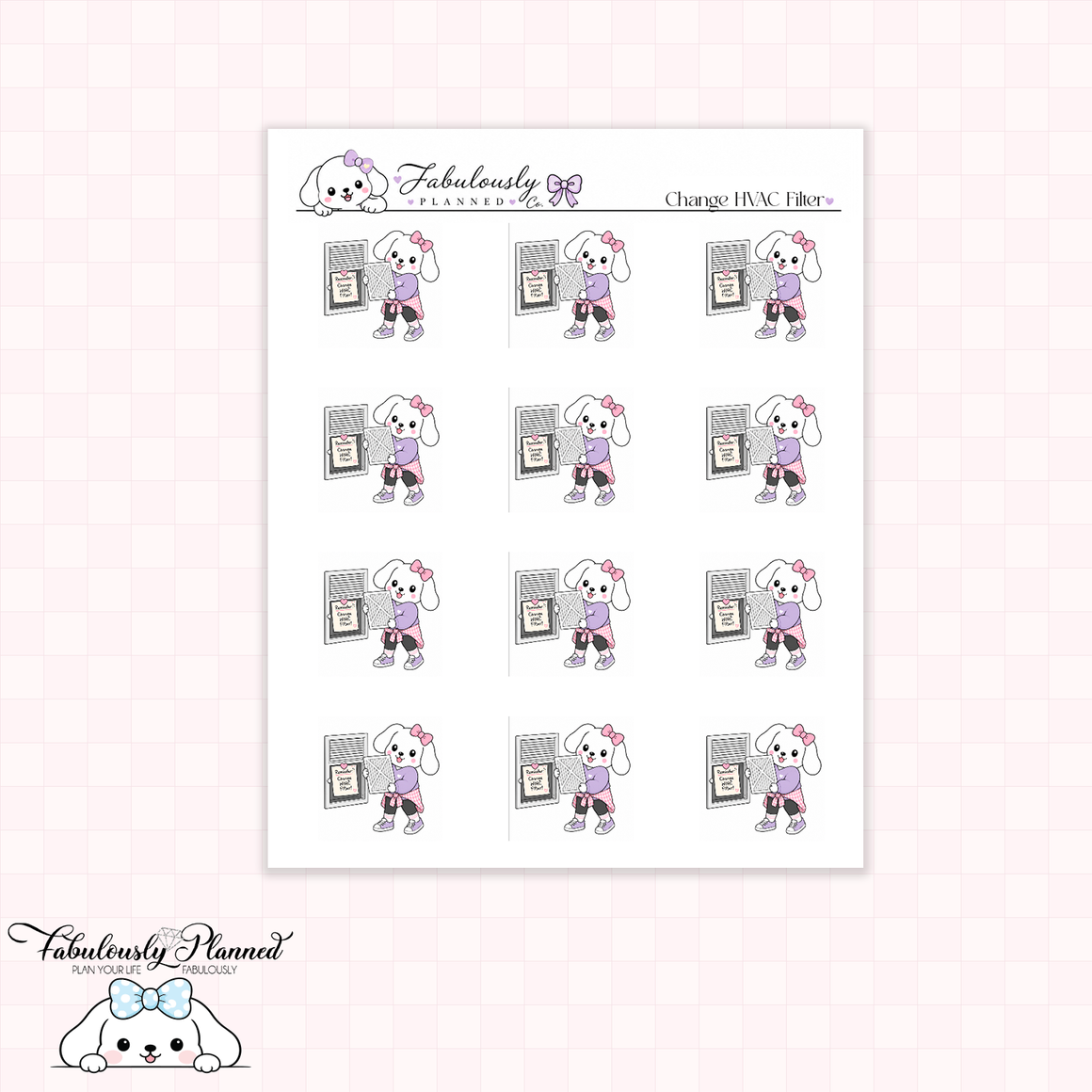 Change HVAC Filter Planner Stickers