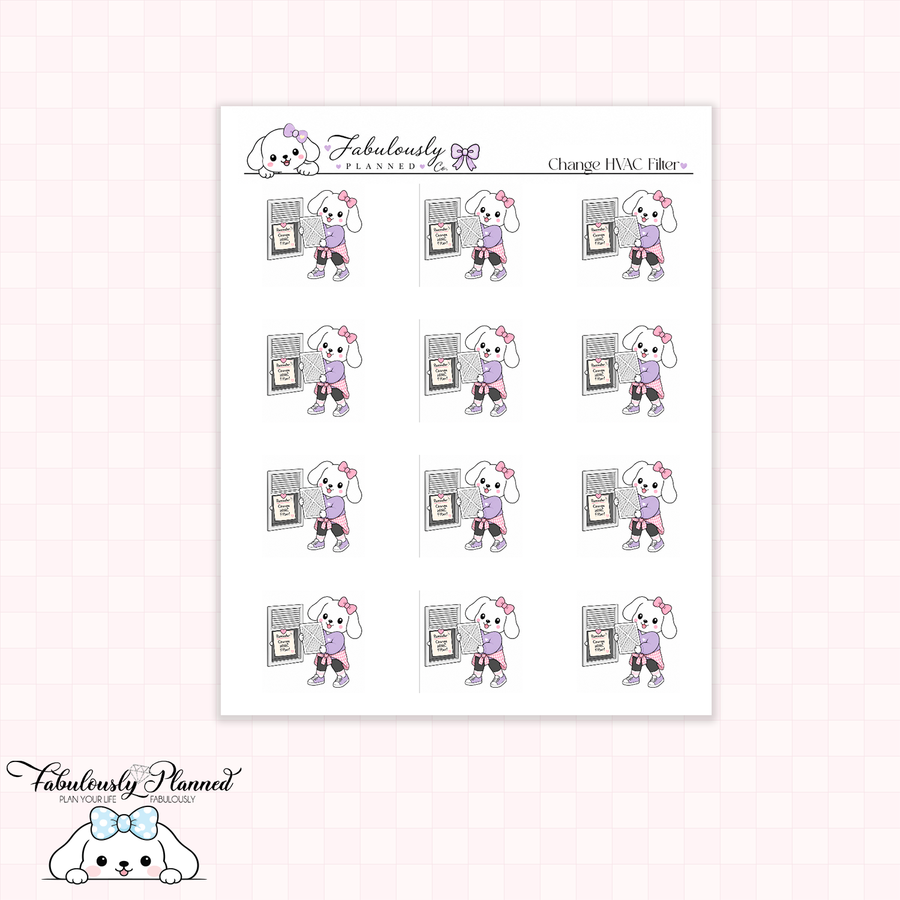 Change HVAC Filter Planner Stickers