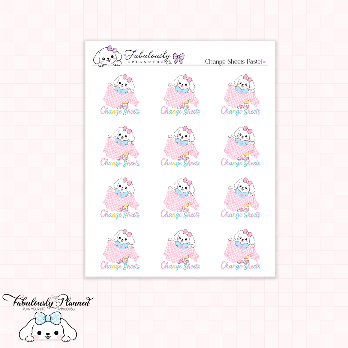 Change Sheets Planner Stickers (Pastel)