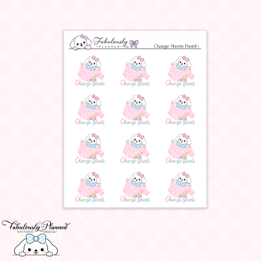Change Sheets Planner Stickers (Pastel)