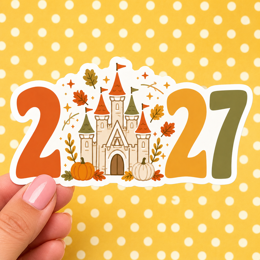 Autumn Disney 2027 — Waterproof Die Cut Decal