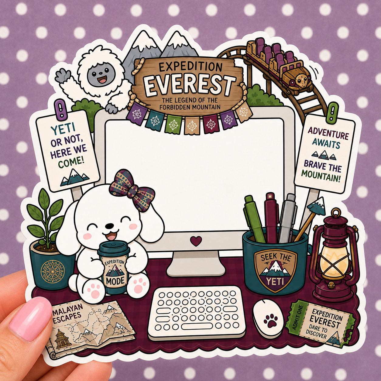 Expedition Everest Desktop — Waterproof Die Cut Decal