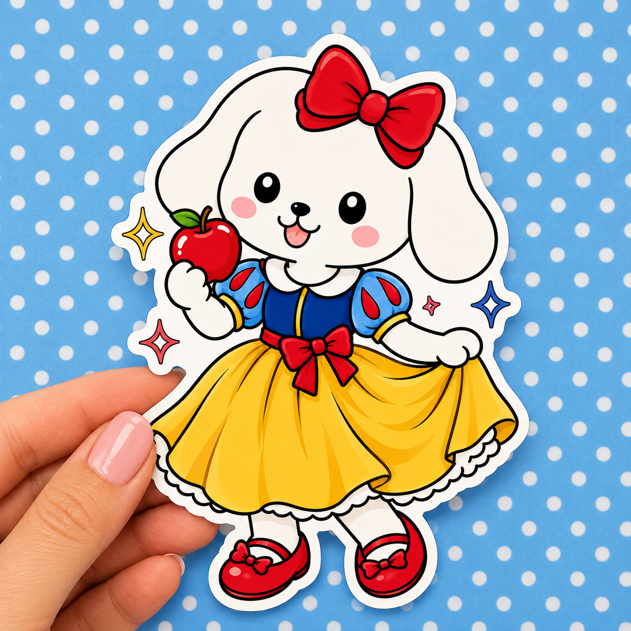 Snow White Winnie — Waterproof Die Cut Decal