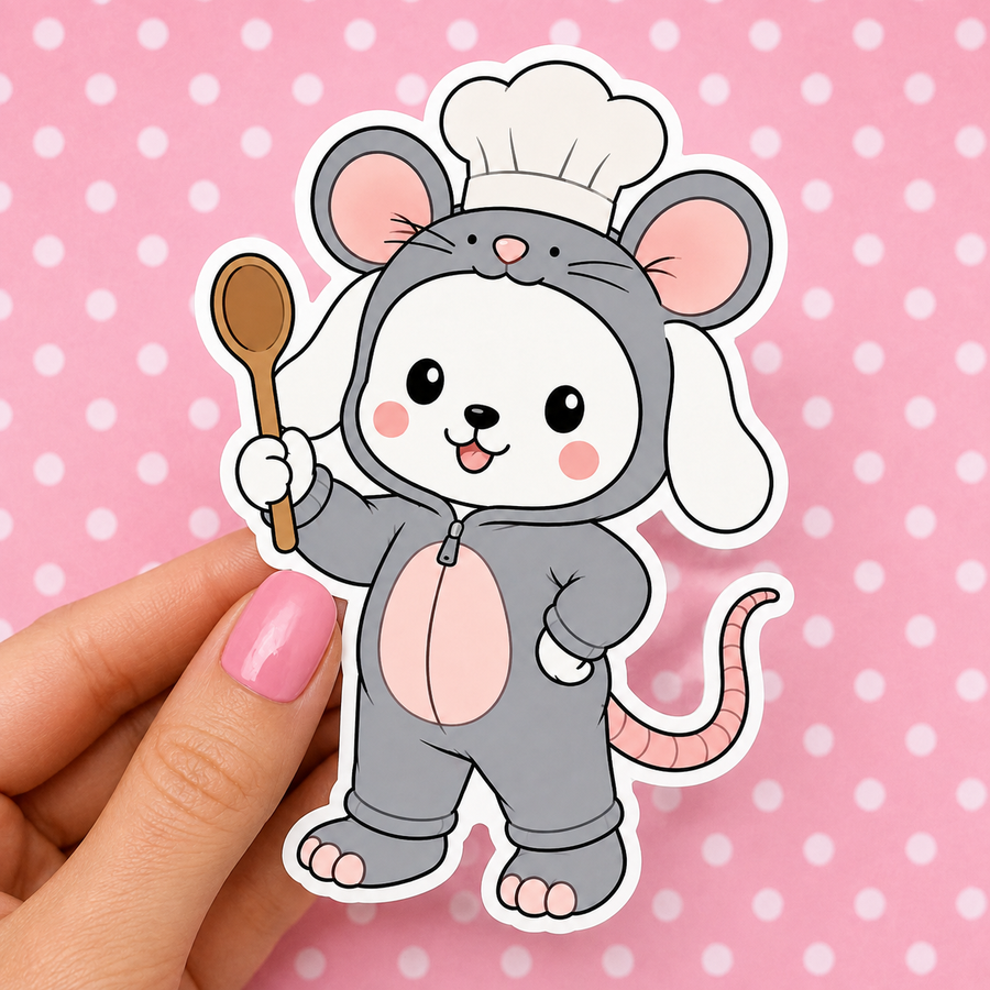 Winnie as Remy — Waterproof Die Cut Decal