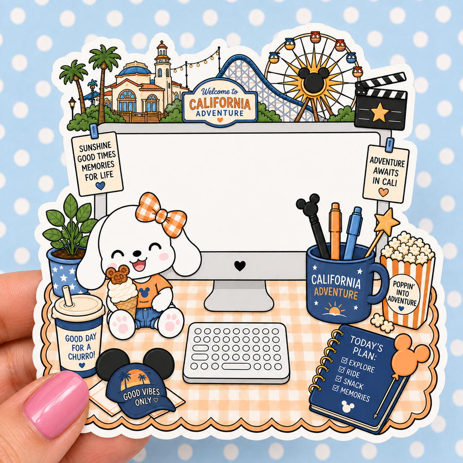 California Adventure Desktop — Waterproof Die Cut Decal