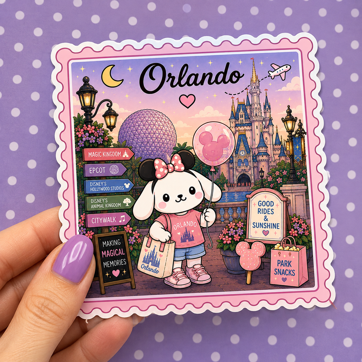 Orlando Postage Stamp — Waterproof Die Cut Decal