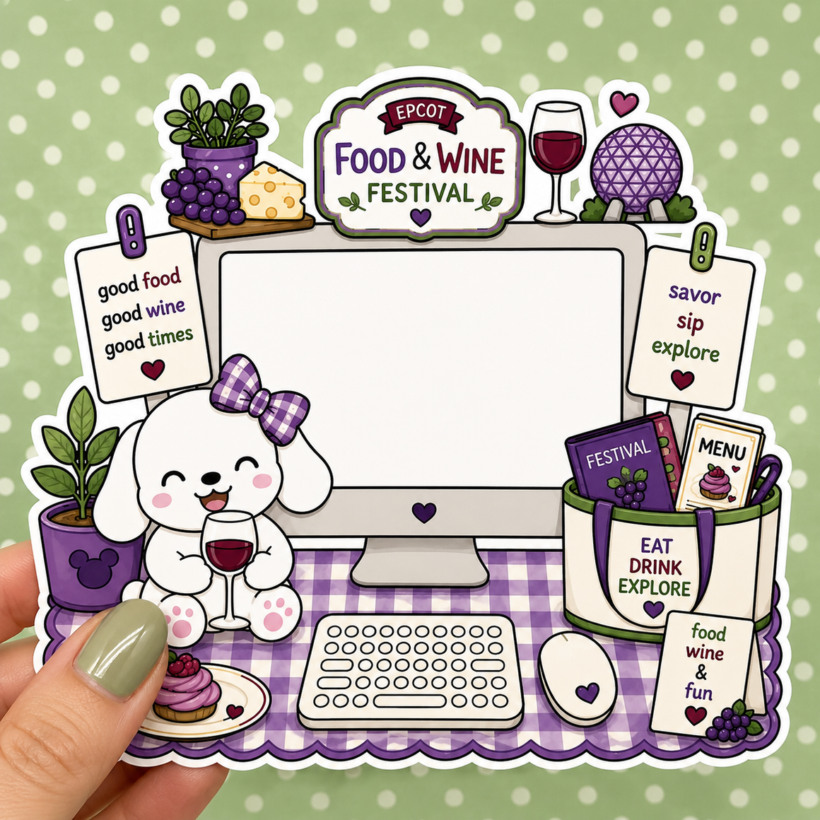 Epcot Food and Wine Festival Desktop — Waterproof Die Cut Decal