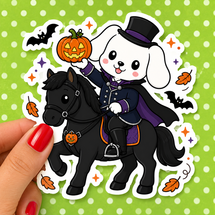 Headless Horseman Winnie — Waterproof Die Cut Decal