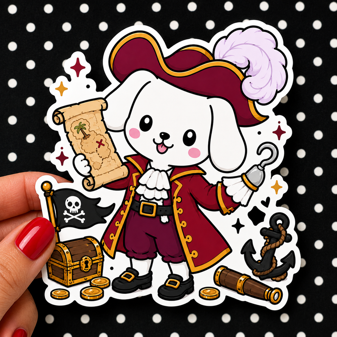 Captain Hook Winnie — Waterproof Die Cut Decal