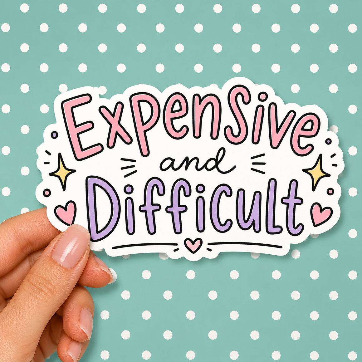 Expensive and Difficult — Waterproof Die Cut Decal
