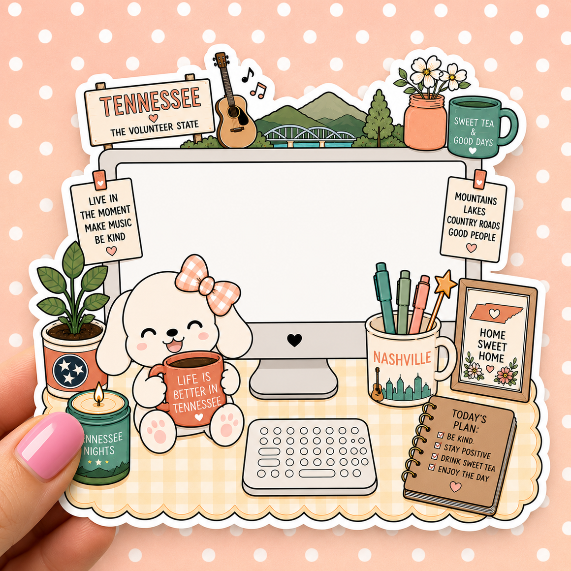Tennessee Desktop — Waterproof Die Cut Decal