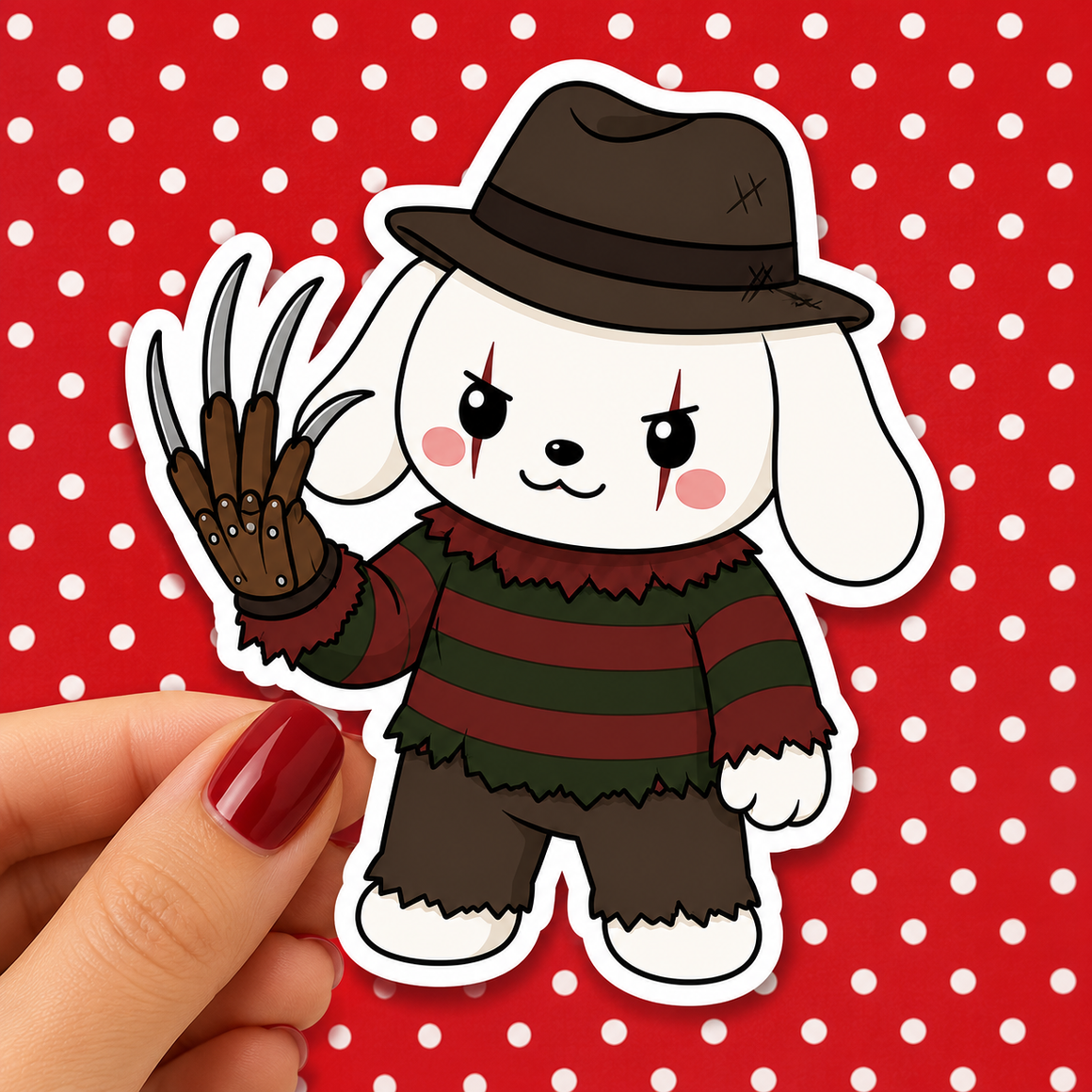 Winnie as Freddy — Waterproof Die Cut Decal