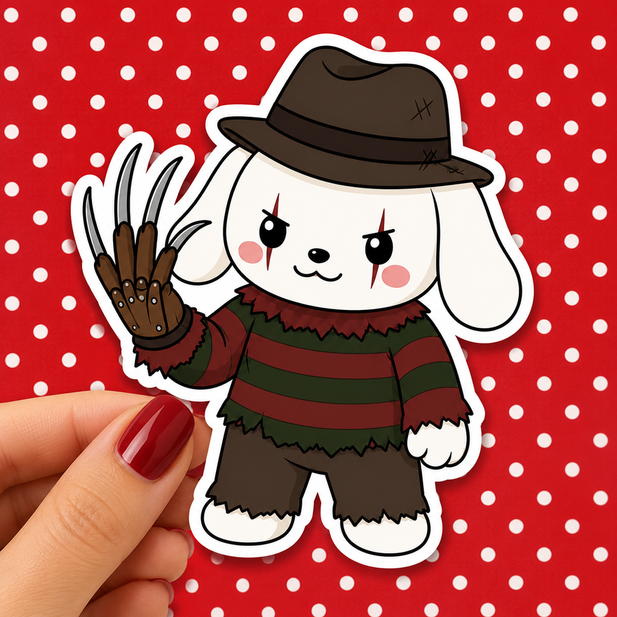 Winnie as Freddy — Waterproof Die Cut Decal