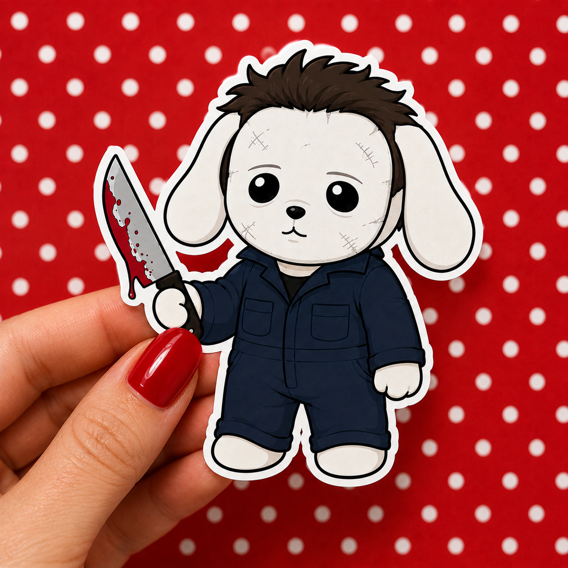 Winnie as Michael Myers — Waterproof Die Cut Decal