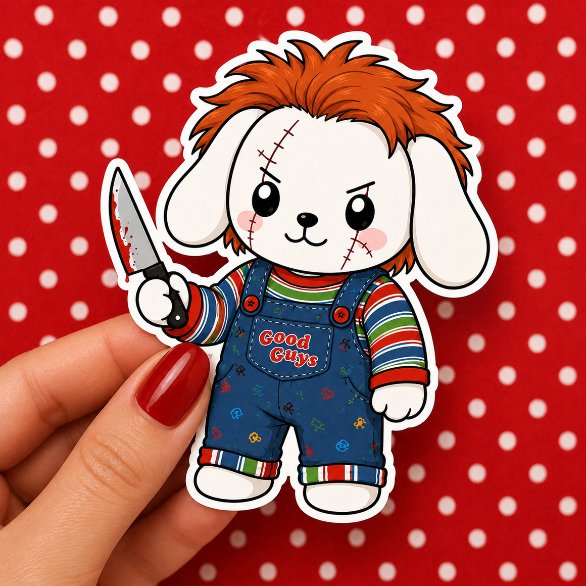Winnie as Chucky — Waterproof Die Cut Decal