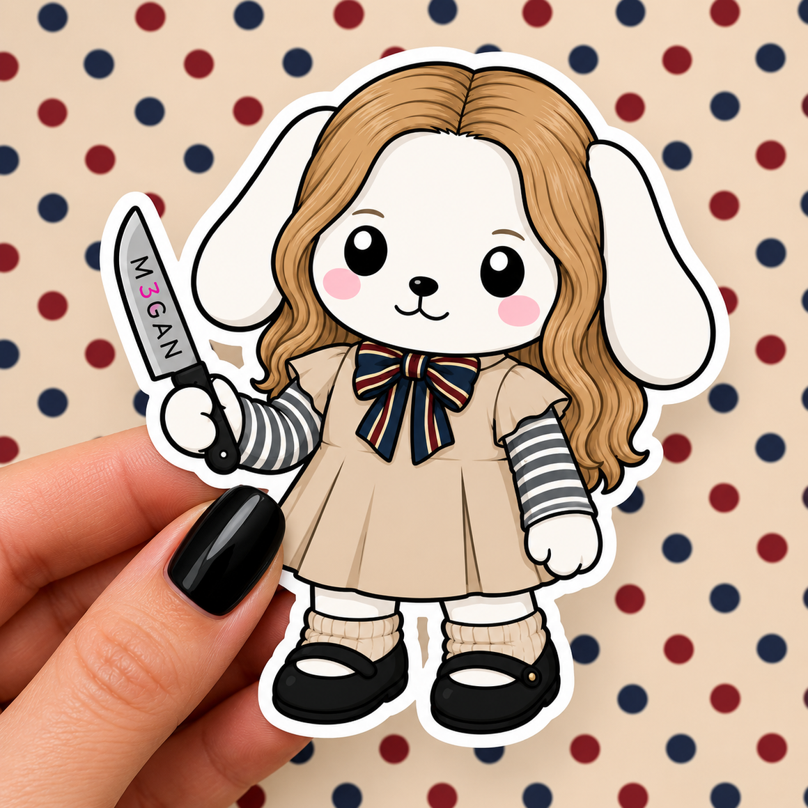 Winnie as M3GAN — Waterproof Die Cut Decal