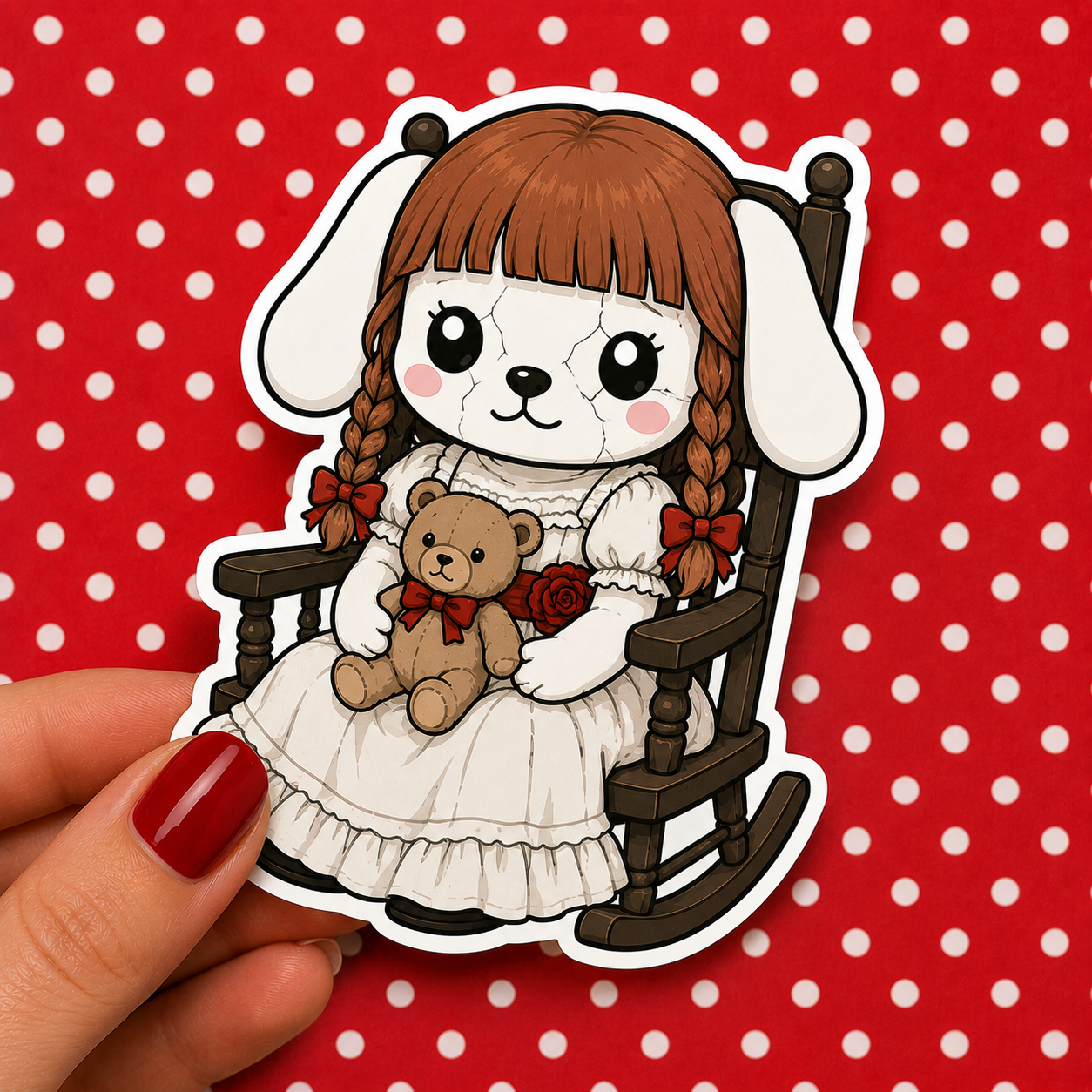 Winnie as Annabelle — Waterproof Die Cut Decal