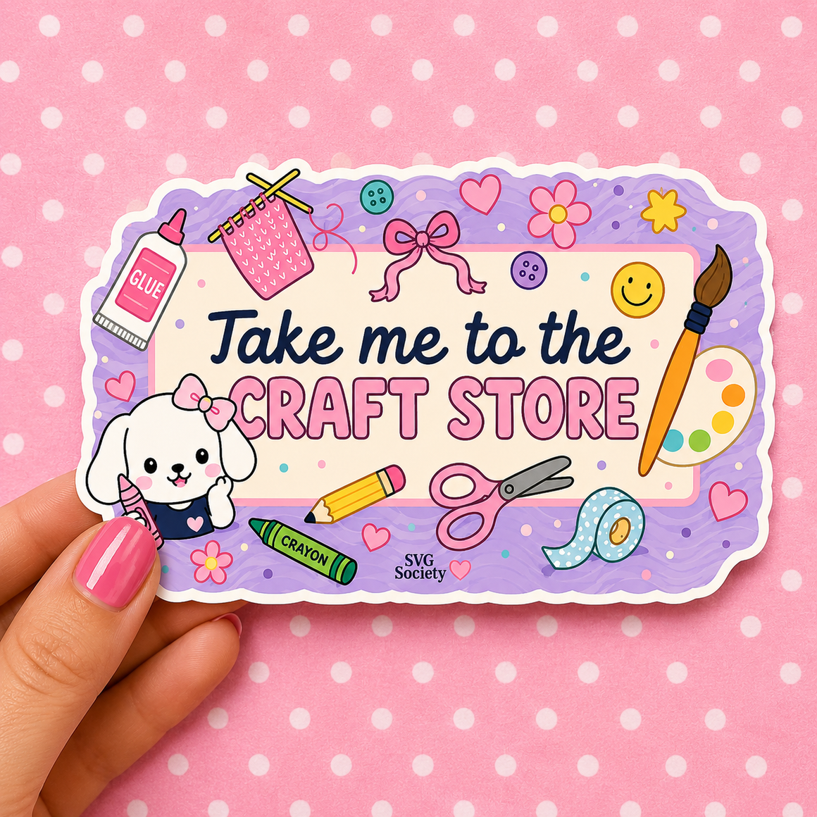 Take Me to the Craft Store — Waterproof Die Cut Decal