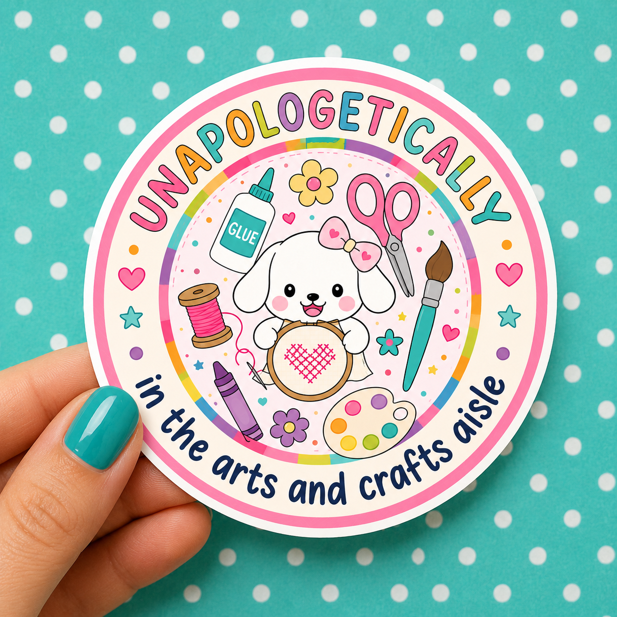 Unapologetic About Crafts — Waterproof Die Cut Decal