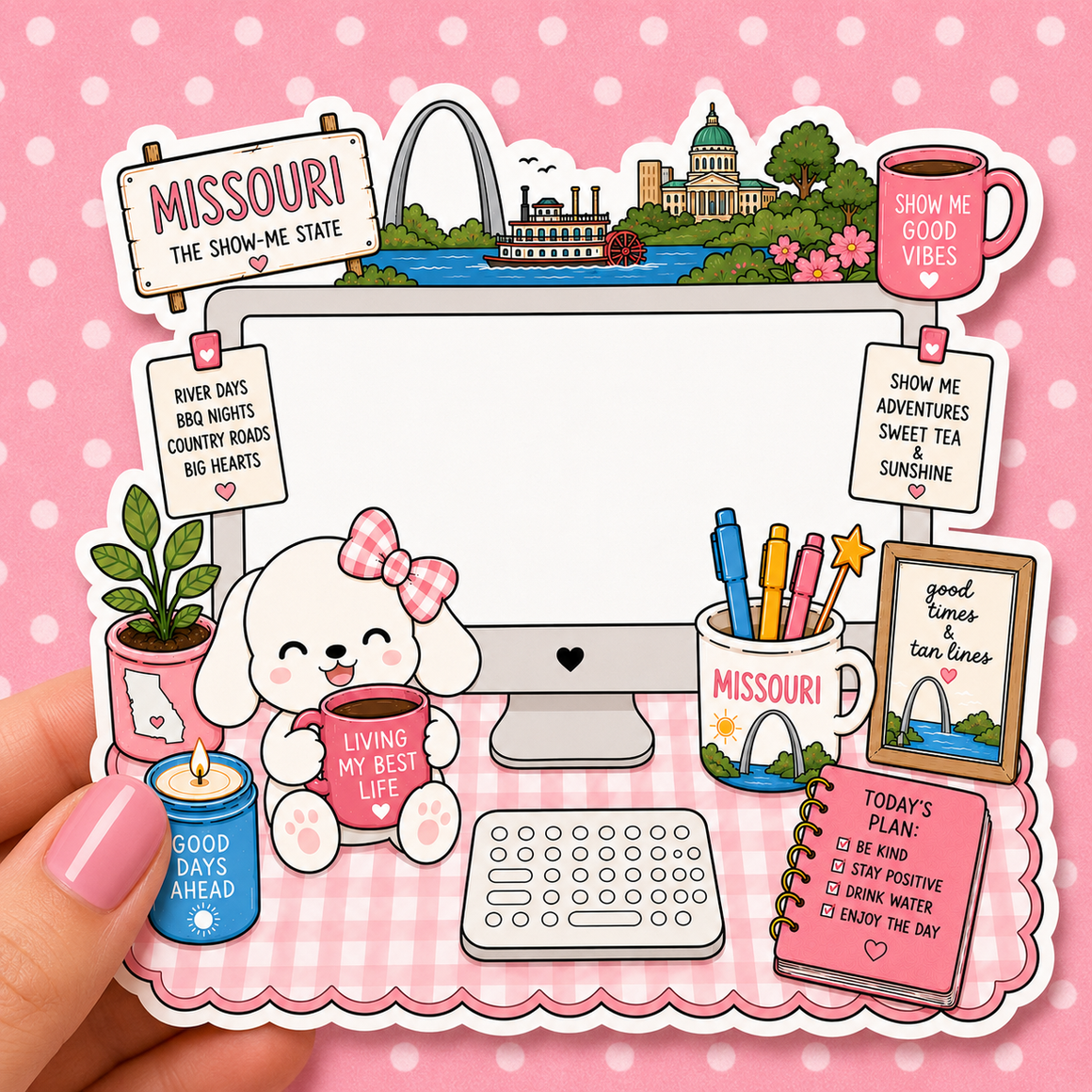 Missouri State Desktop — Waterproof Die Cut Decal