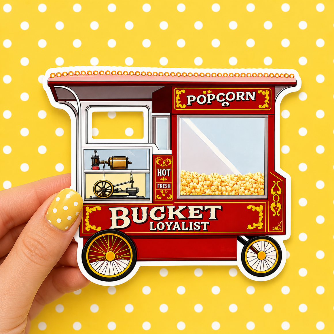 Disney Popcorn Stand — Waterproof Die Cut Decal