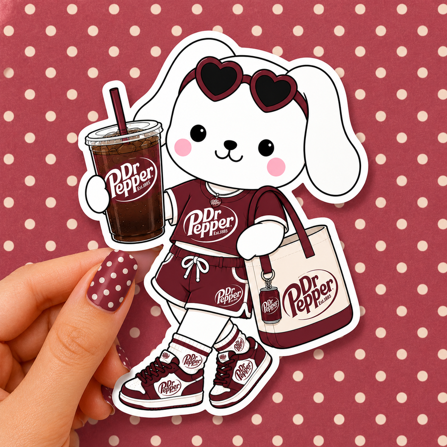 Dr. Pepper Vinyl Sticker — Waterproof Die Cut Decal