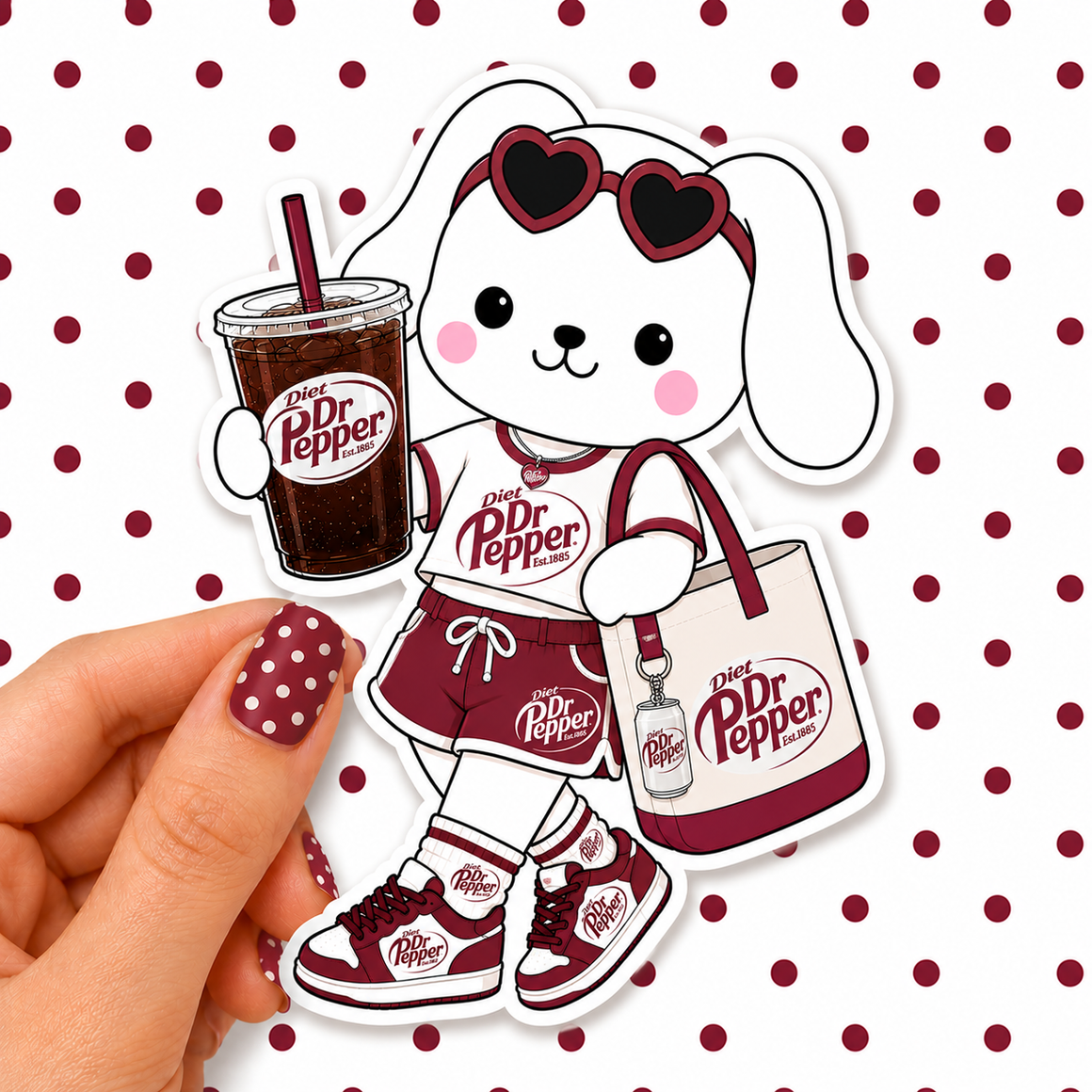 Diet Dr. Pepper Vinyl Sticker — Waterproof Die Cut Decal
