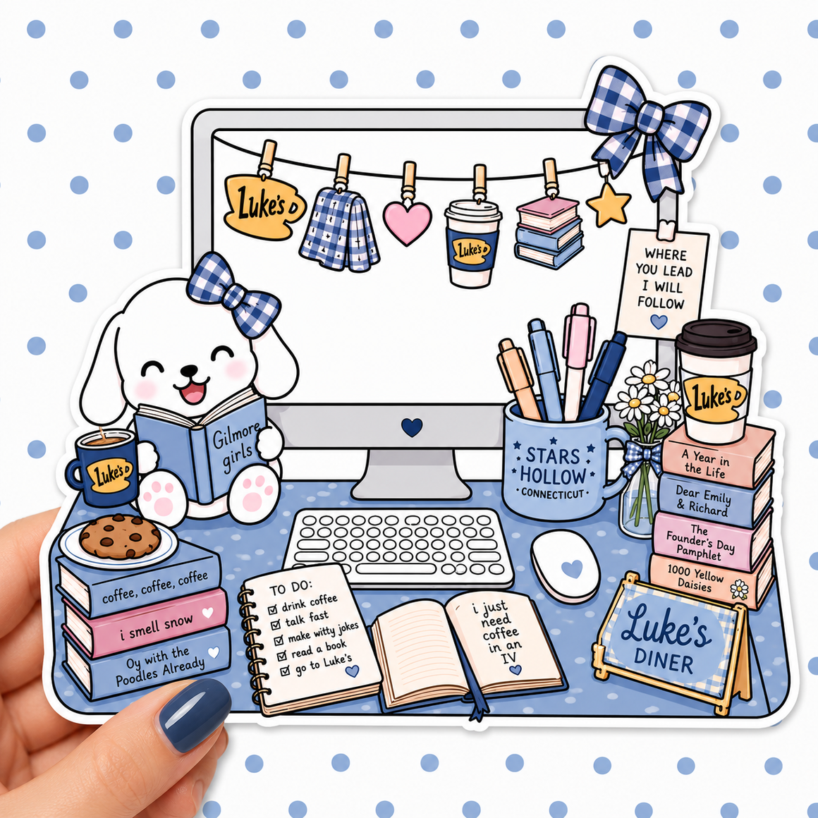 Gilmore Girls  Desktop — Waterproof Die Cut Decal
