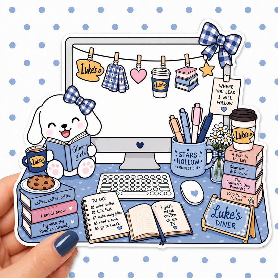 Gilmore Girls  Desktop — Waterproof Die Cut Decal