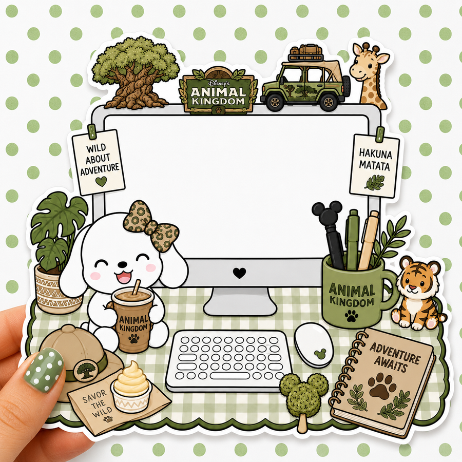 Animal Kingdom Desktop — Waterproof Die Cut Decal
