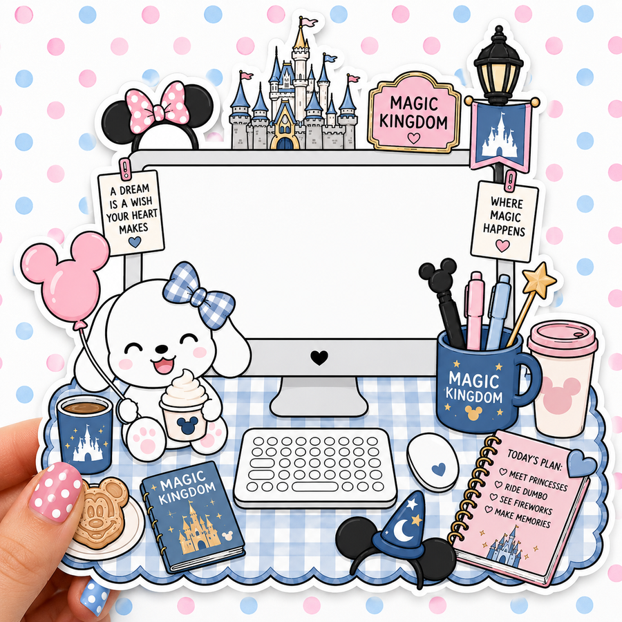 Magic Kingdom Desktop — Waterproof Die Cut Decal