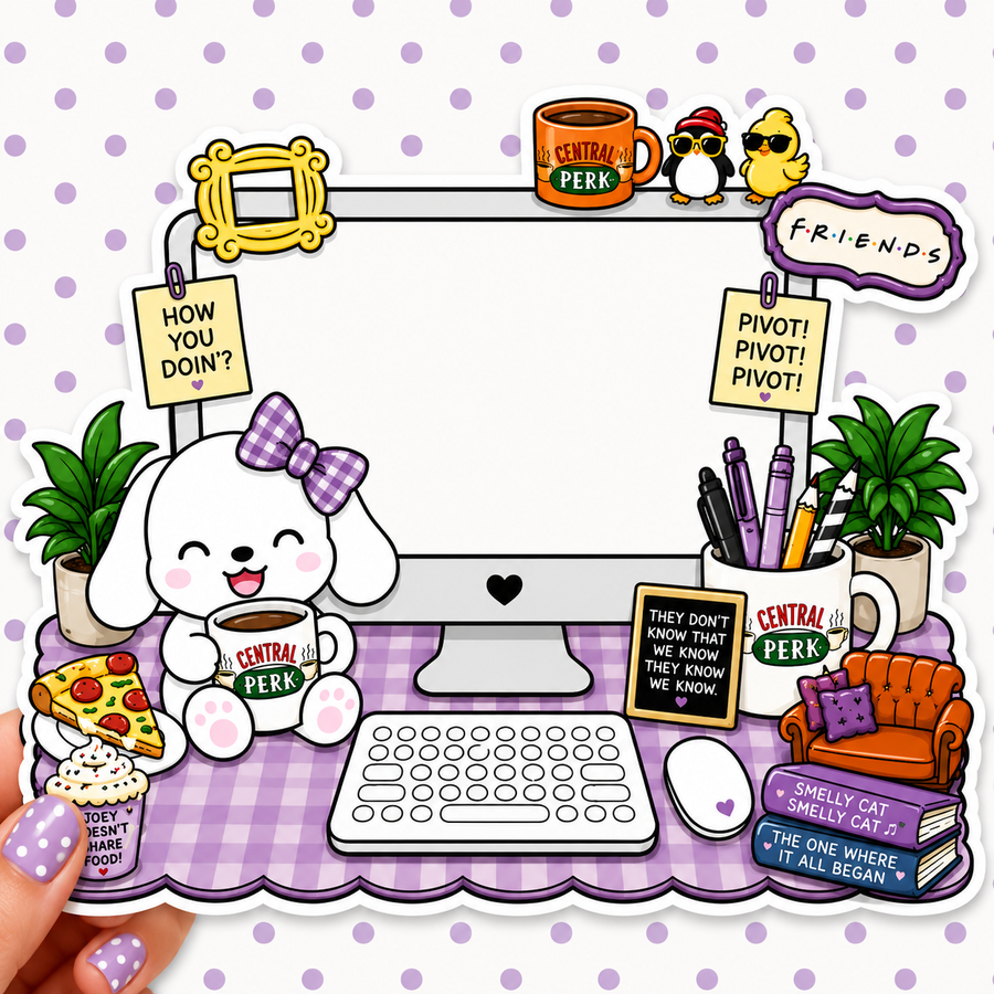 Friends Desktop — Waterproof Die Cut Decal