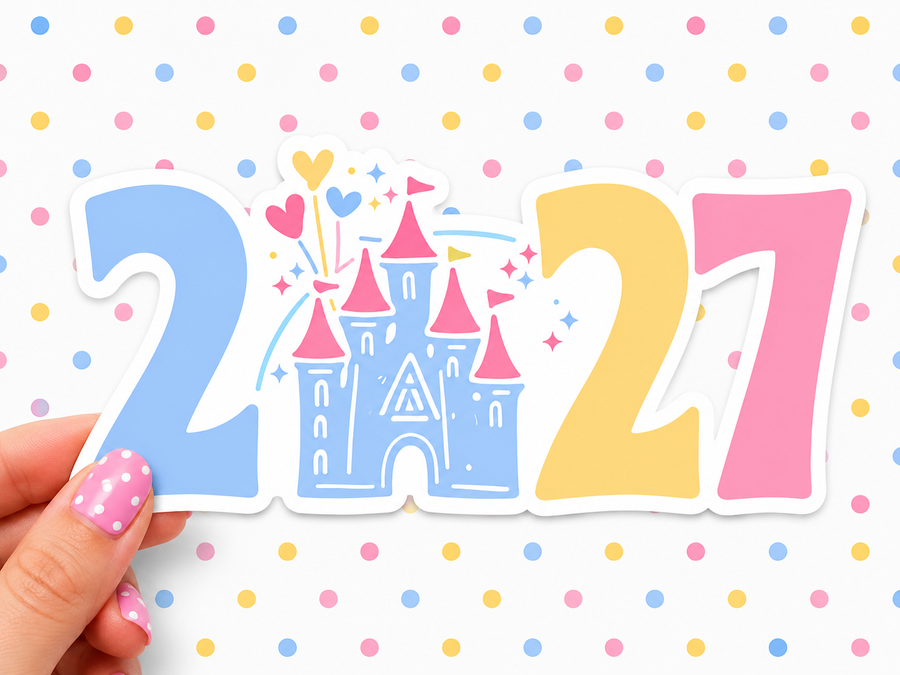 2027 Disney — Waterproof Die Cut Decal