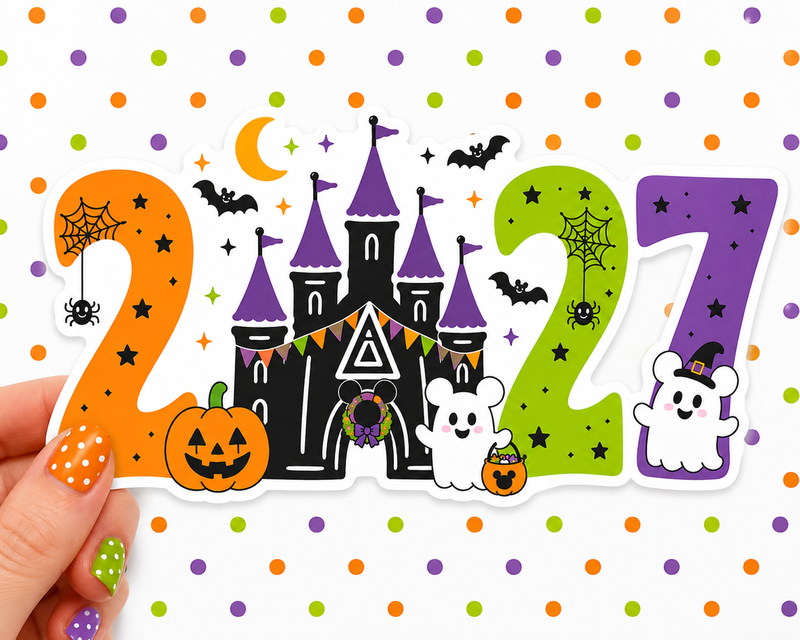 2027 Disney Halloween — Waterproof Die Cut Decal