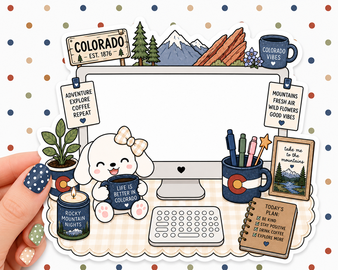 Colorado Desktop — Waterproof Die Cut Decal