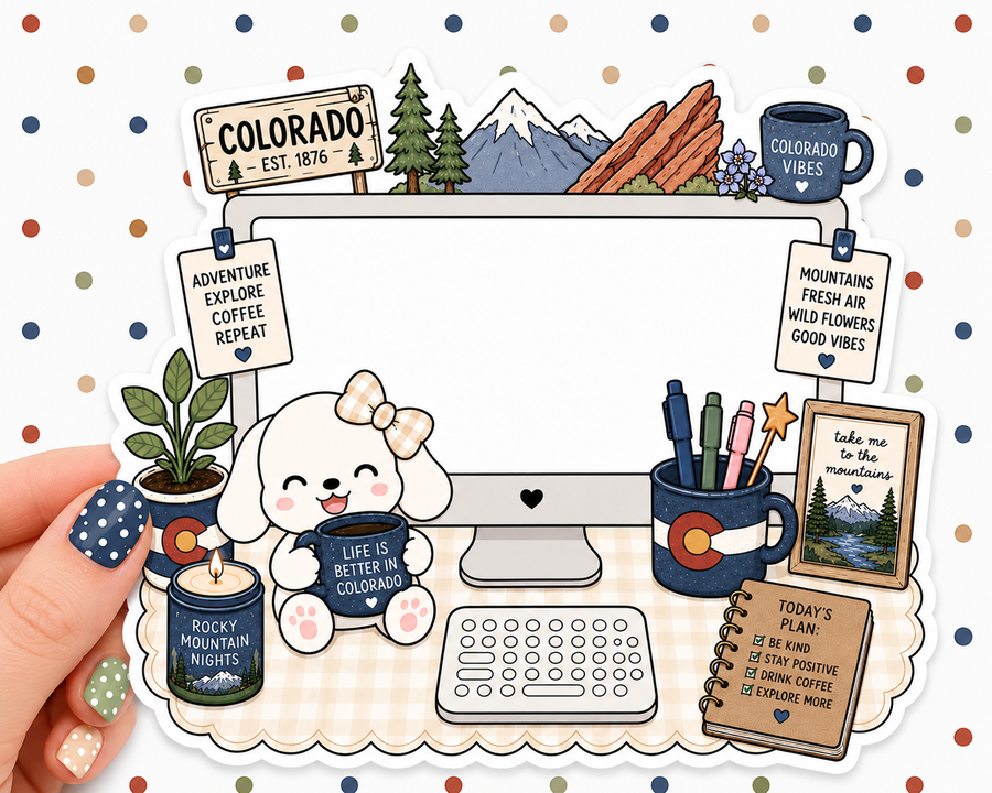 Colorado Desktop — Waterproof Die Cut Decal