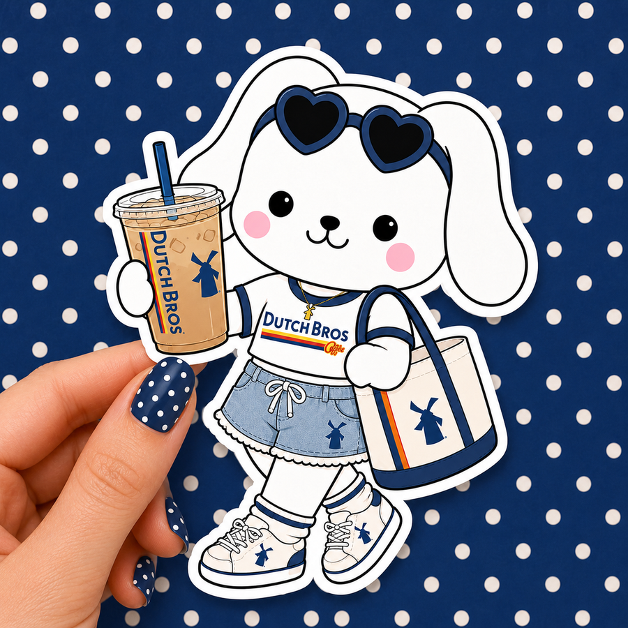 Dutch Bros Vinyl Sticker – Waterproof Die Cut Decal