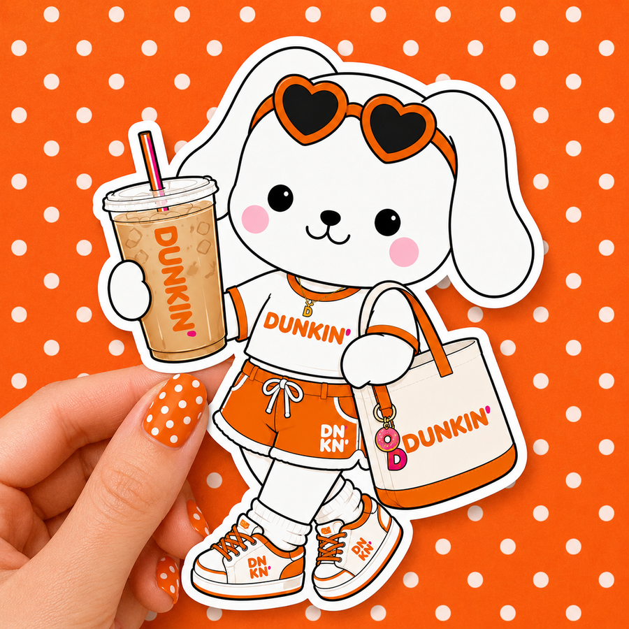 Dunkin Vinyl Sticker – Waterproof Die Cut Decal