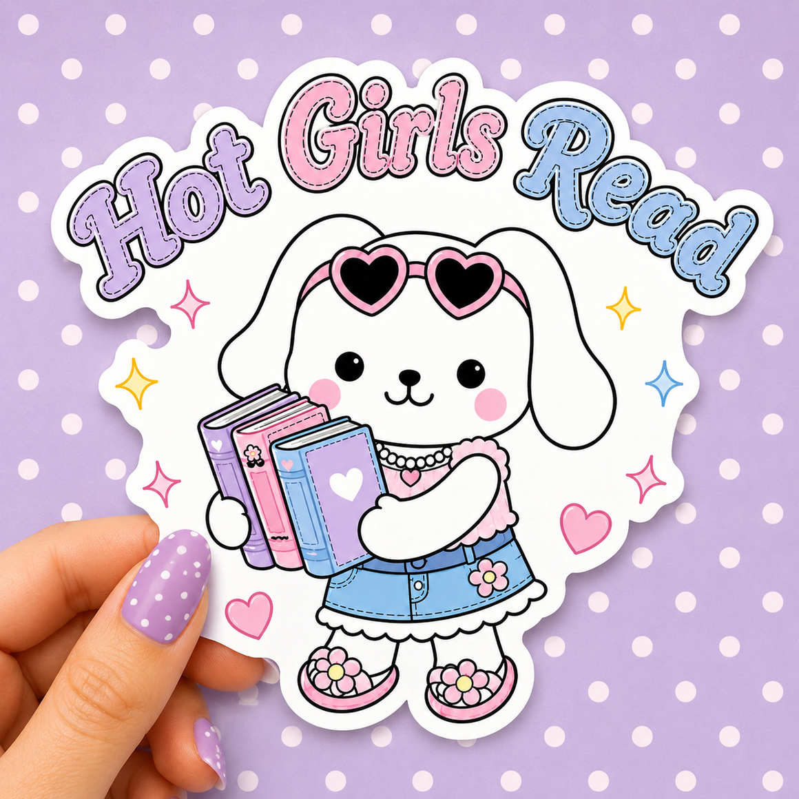 Hot Girls Read Vinyl Sticker – Waterproof Die Cut Decal