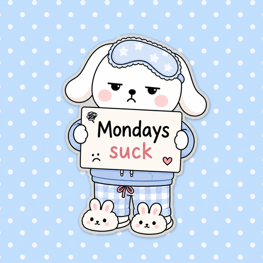 Monday's Suck Winnie Vinyl Decal
