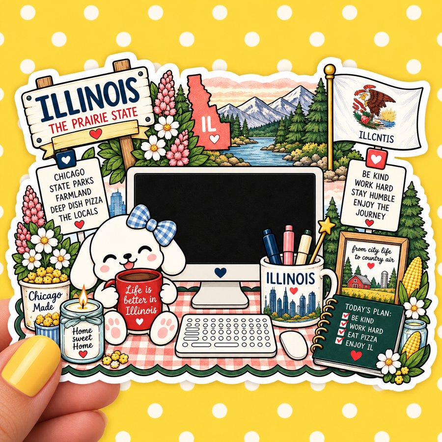 Illinois State Vinyl Decal