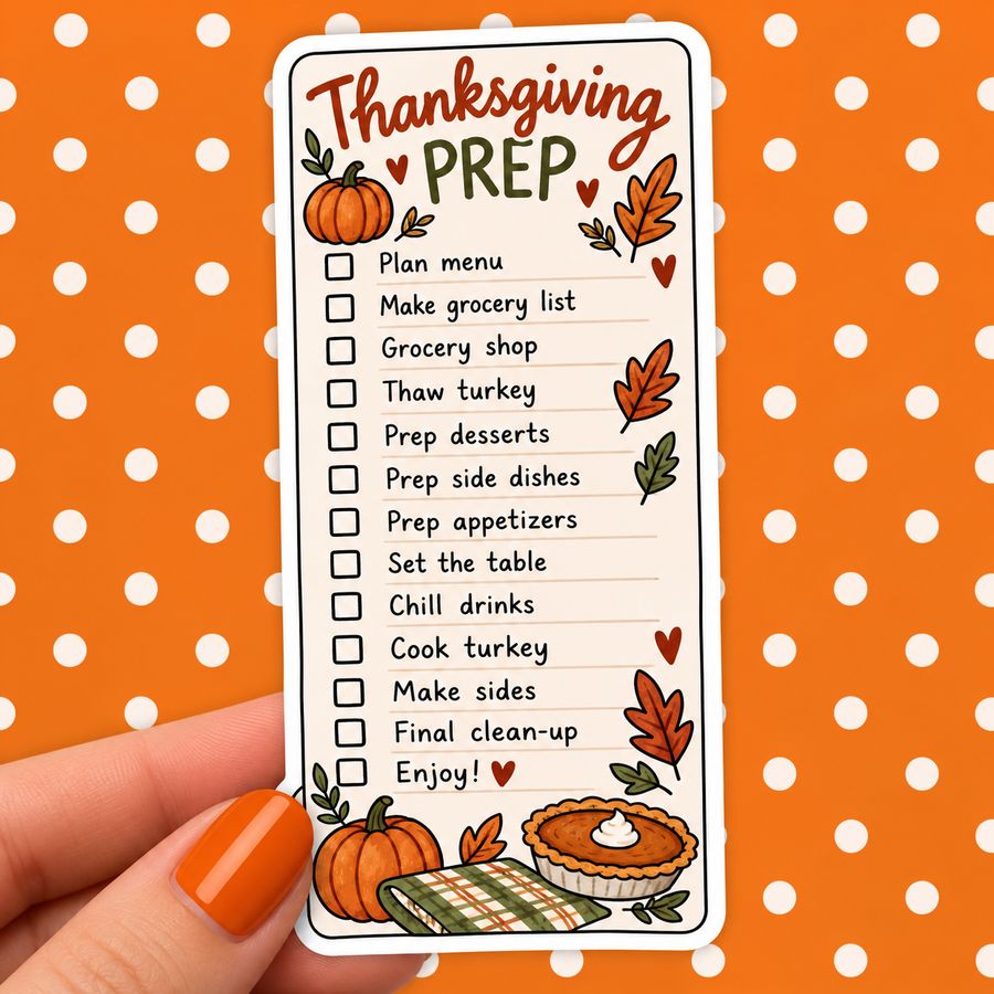 Thanksgiving Prep Vinyl Decal