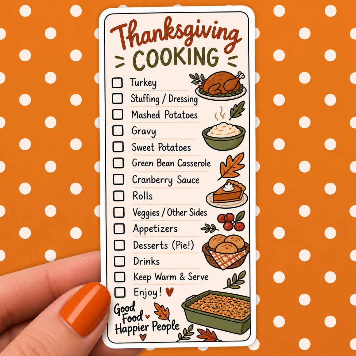 Thanksgiving Cooking Vinyl Decal
