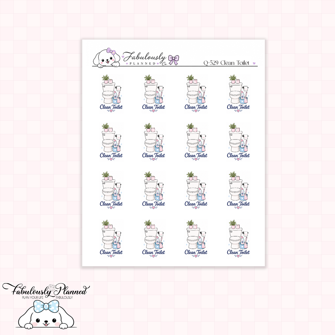 Clean Toilet Planner Stickers